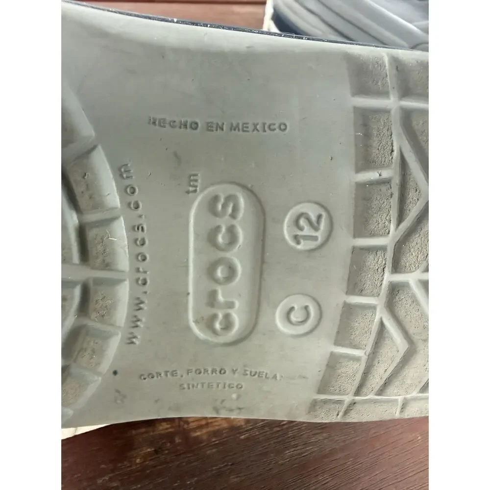 CROCS Unisex Kids Gray Slip On Rubber Shoes Clogs Size C12